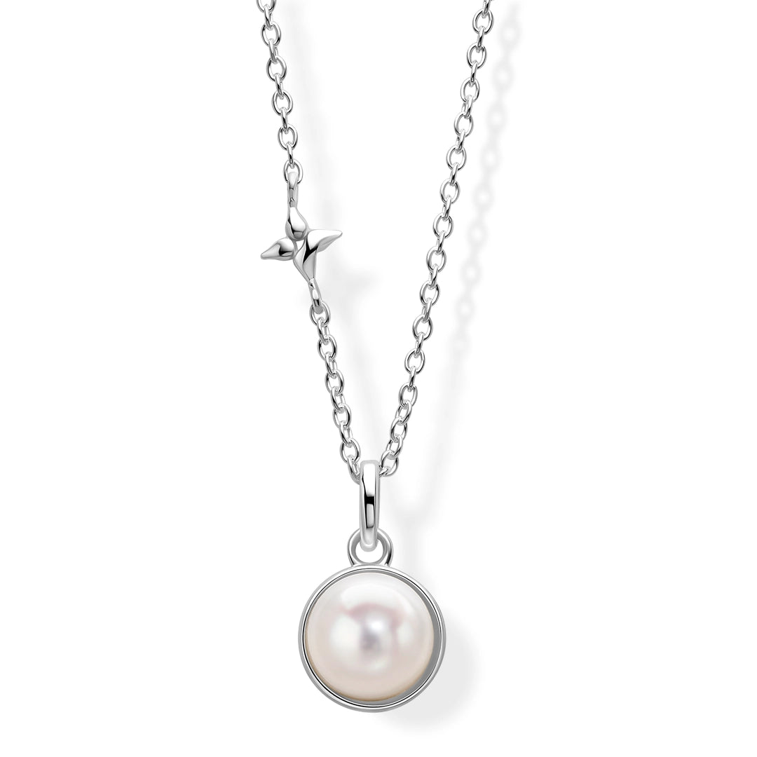 Laura Ashley Hartley Check Mabe Pearl Sterling Silver Necklace