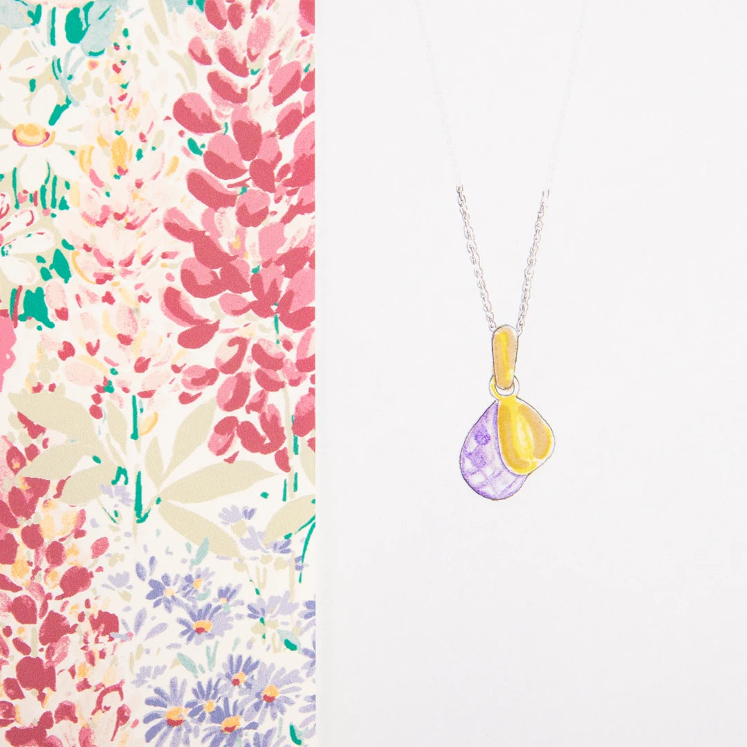 Laura Ashley Everingham Meadow Pink Amethyst Briolette Necklace