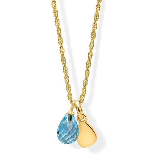 Laura Ashley Everingham Meadow Blue Topaz Briolette Necklace