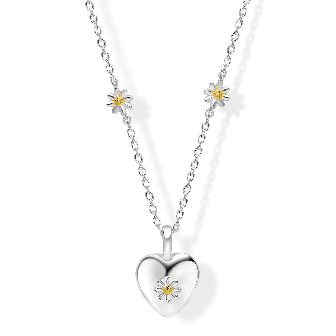 Laura Ashley Kids Everingham Meadow Daisy Heart Necklace