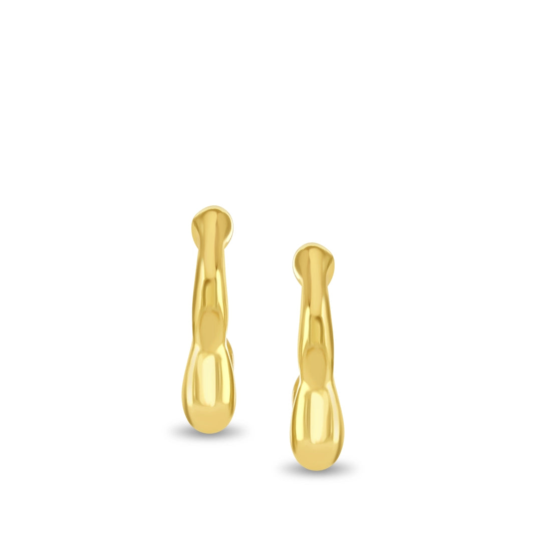 Nova Sculpted Gold Vermeil Hoop Earrings