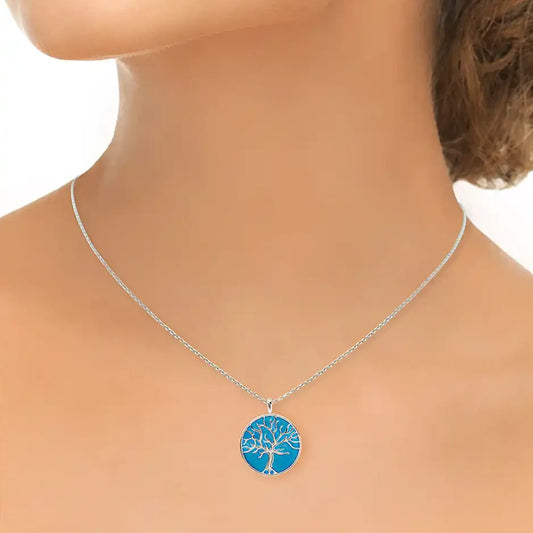 Nicole Barr Nature Blue Horizon Tree of Life Pendant Nicole Barr Nature Blue Horizon Tree of Life Pendant