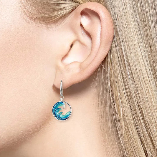 Nicole Barr Northern Swell Sea Wave Enamel Necklace, Nicole Barr Northern Swell Sea Wave Enamel Necklace,