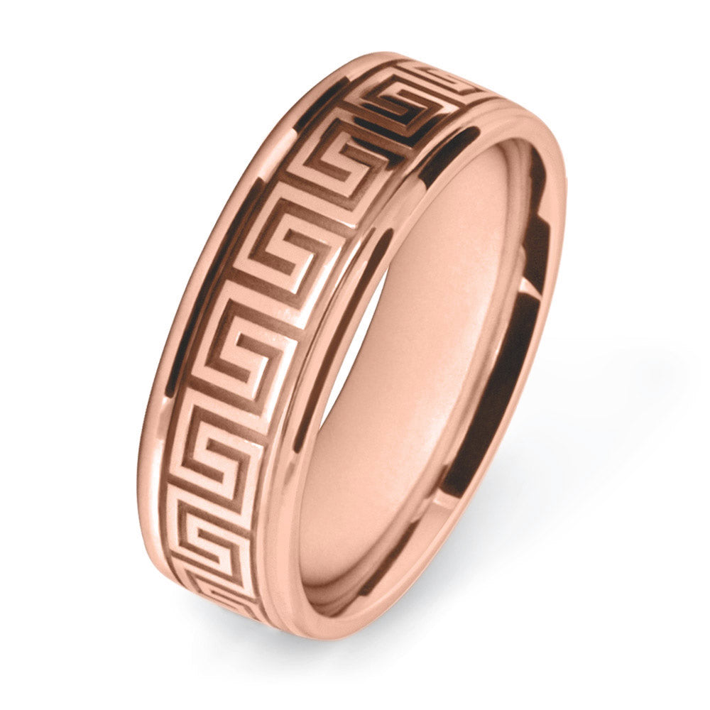 Meander Patterned Wedding Ring