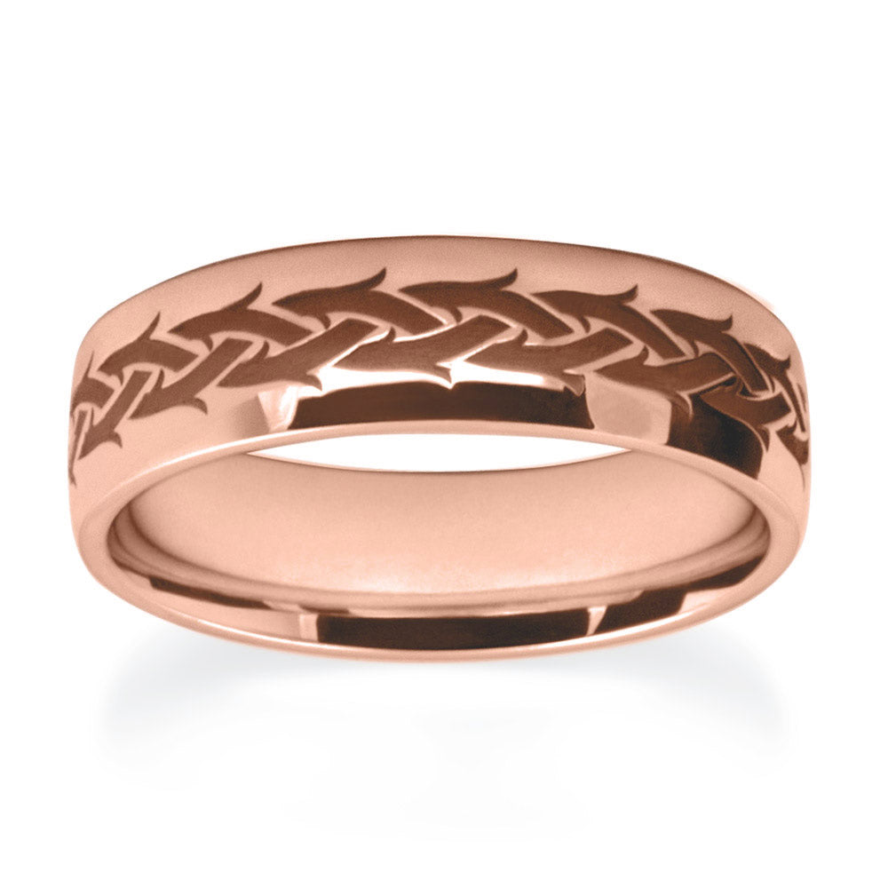 CROWN OF THORN Patterned Wedding Ring
