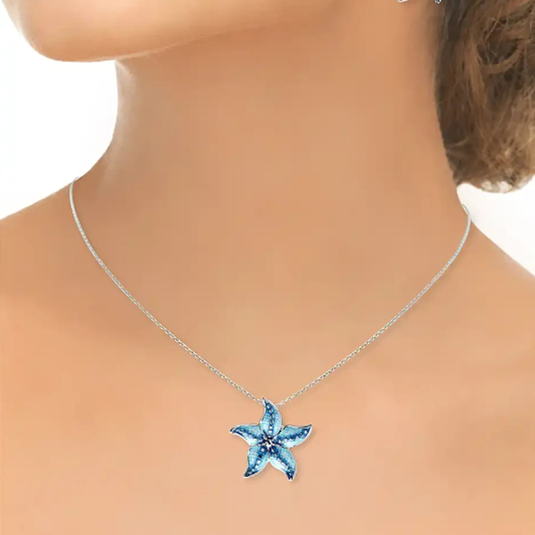 Nicole Barr Beachcomber Turquoise Sea Starfish Pendant