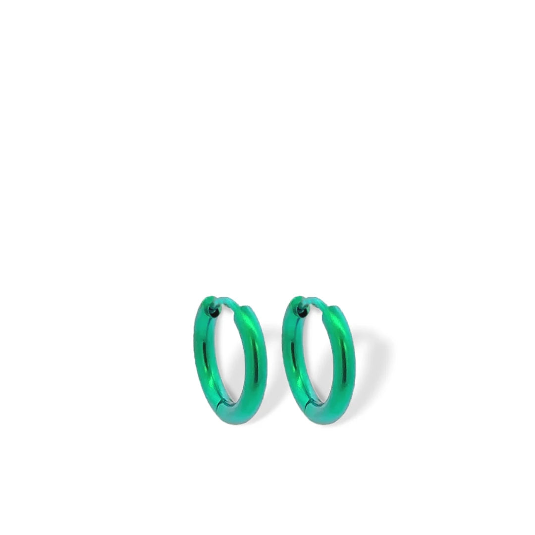 Orb Halo Small Hinged Hoop Earrings