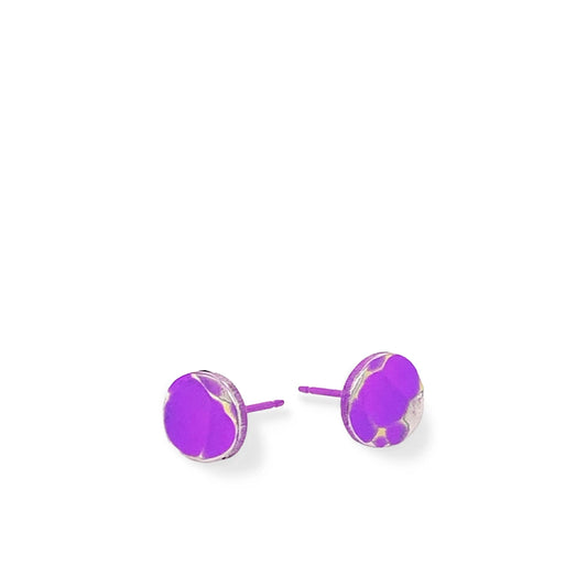 Organic Planished Halo Stud Earrings Organic Planished Halo Stud Earrings