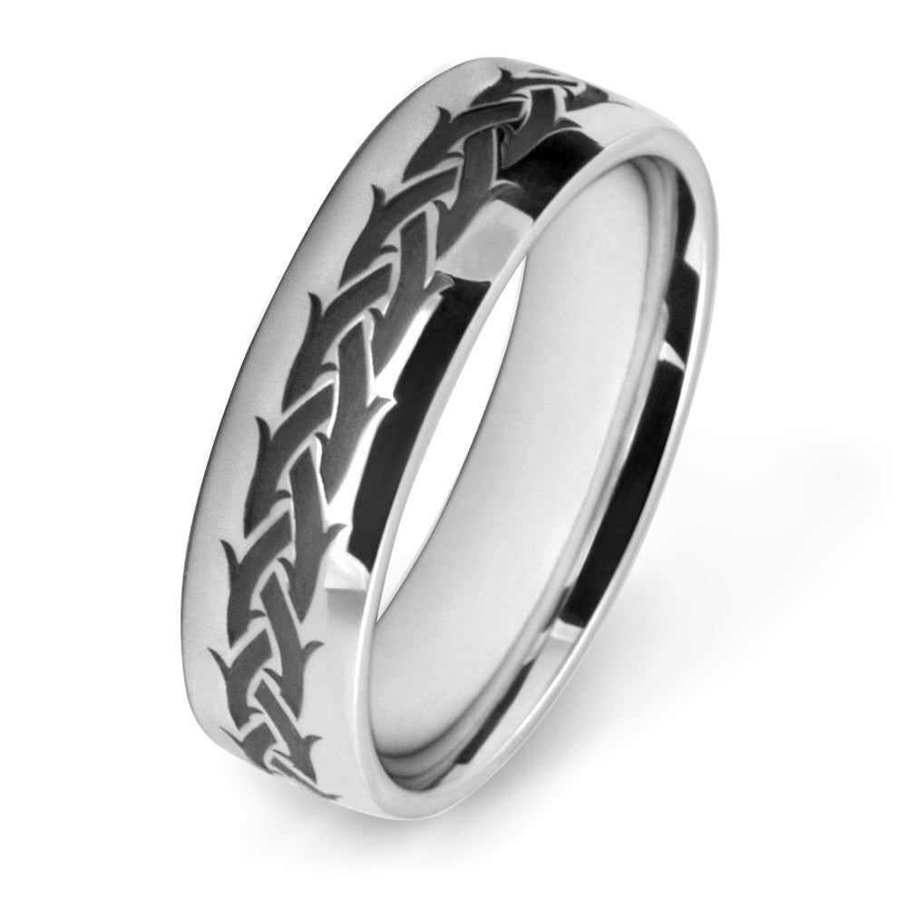 CROWN OF THORN Patterned Wedding Ring