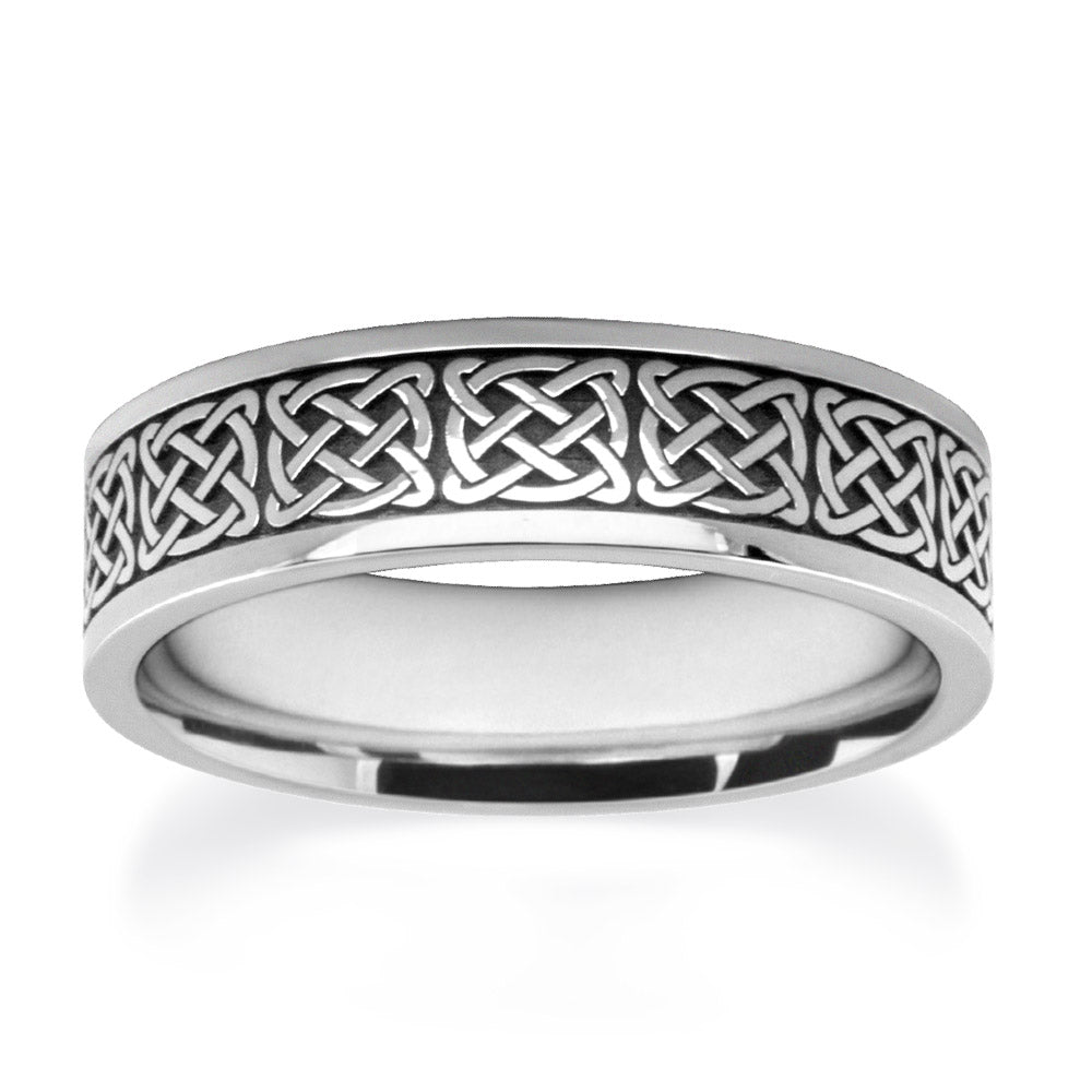 Gold Celtic Patterned Wedding Ring