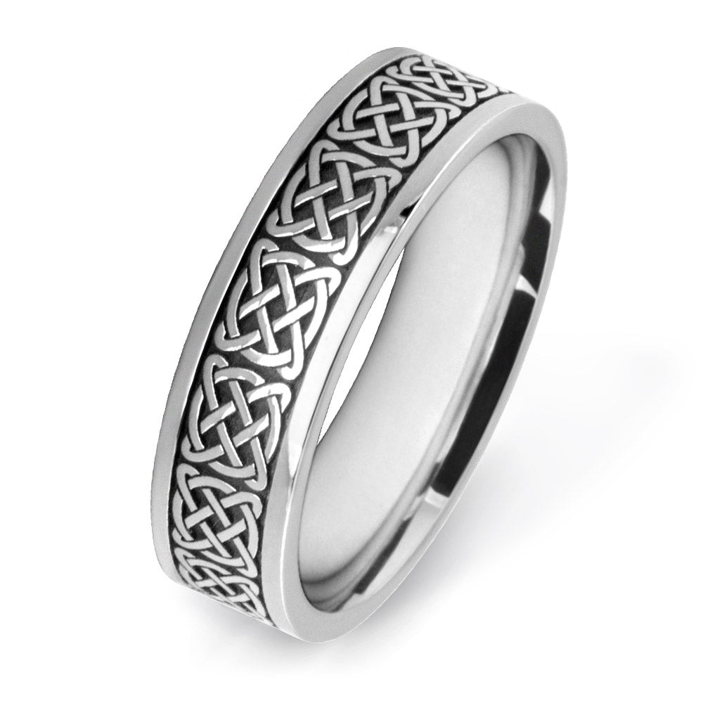 Gold Celtic Patterned Wedding Ring