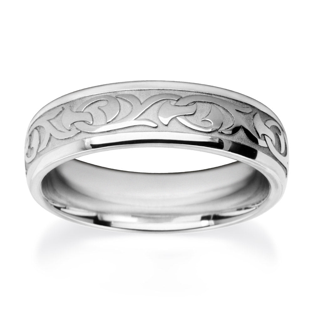 Victorian Mural Patterned Wedding Ring