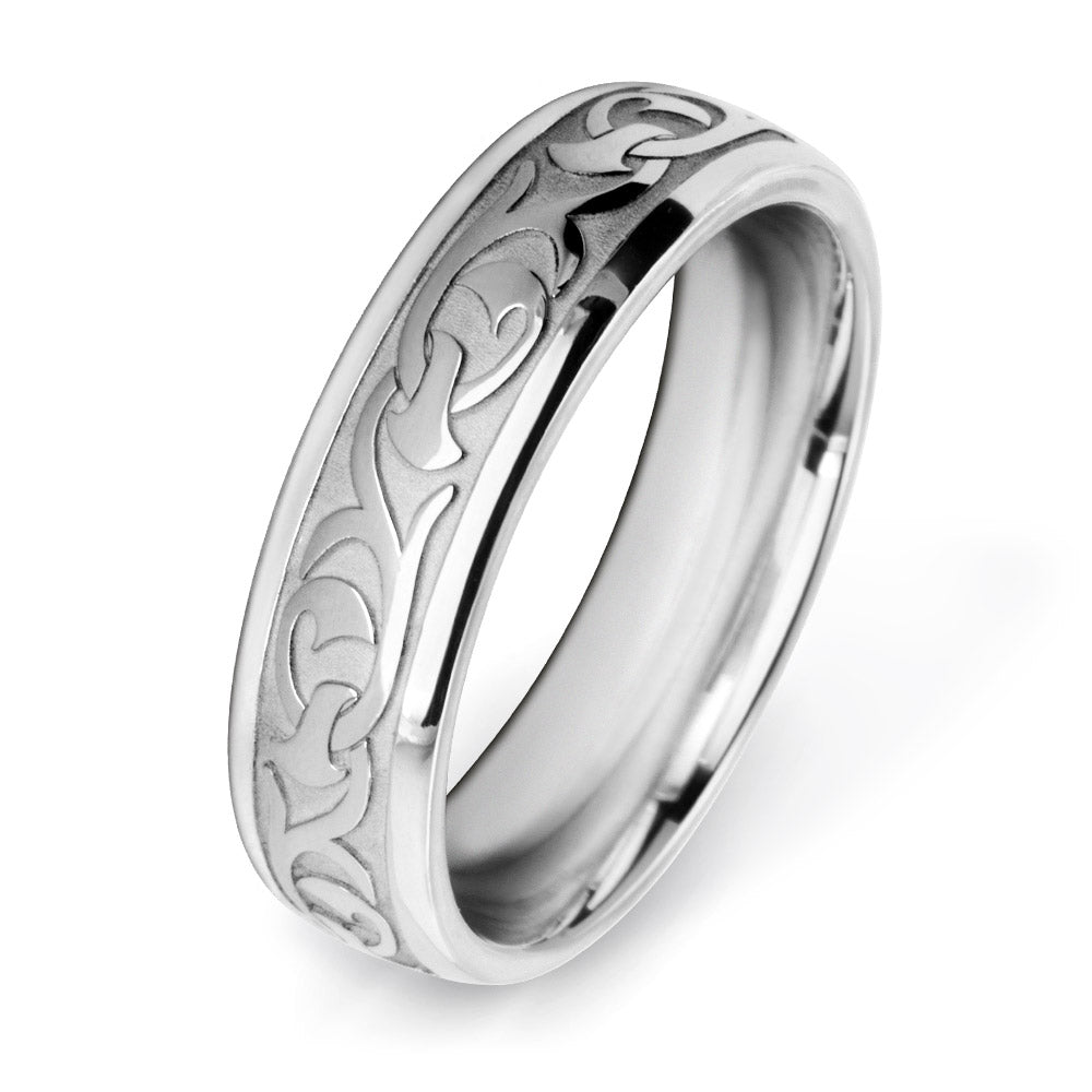 Victorian Mural Patterned Wedding Ring