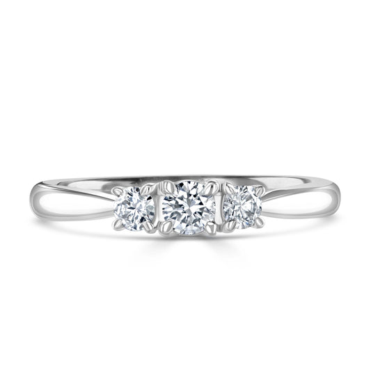 0.30ct Three Stone Diamond Trilogy Engagement Ring