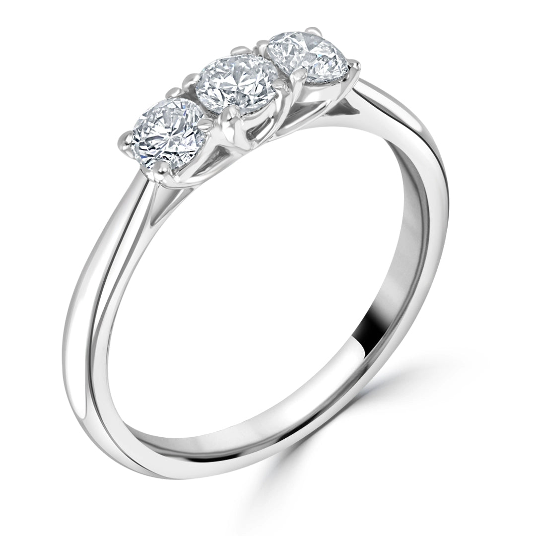0.50ct Three Stone Diamond Trilogy Engagement Ring