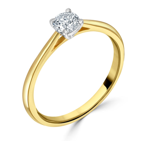 0.33ct Round Diamond Solitaire Engagement Ring