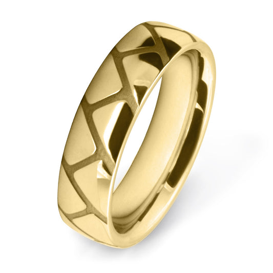 Square Brick Patterned Wedding Ring Square Brick Patterned Wedding Ring