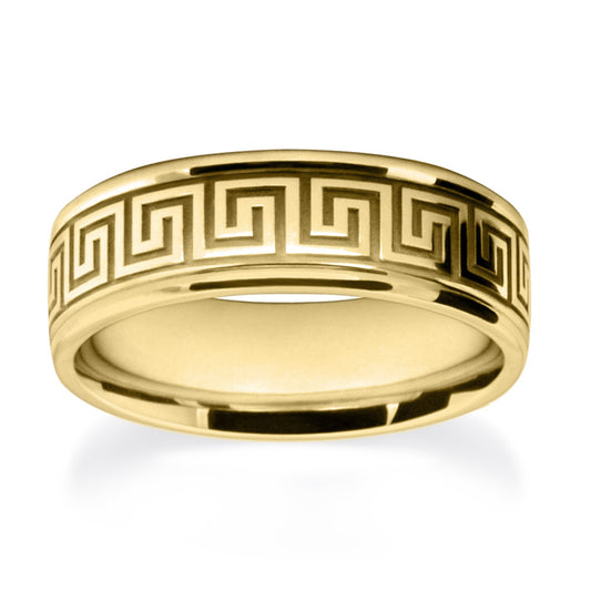 Meander Patterned Wedding Ring Meander Patterned Wedding Ring