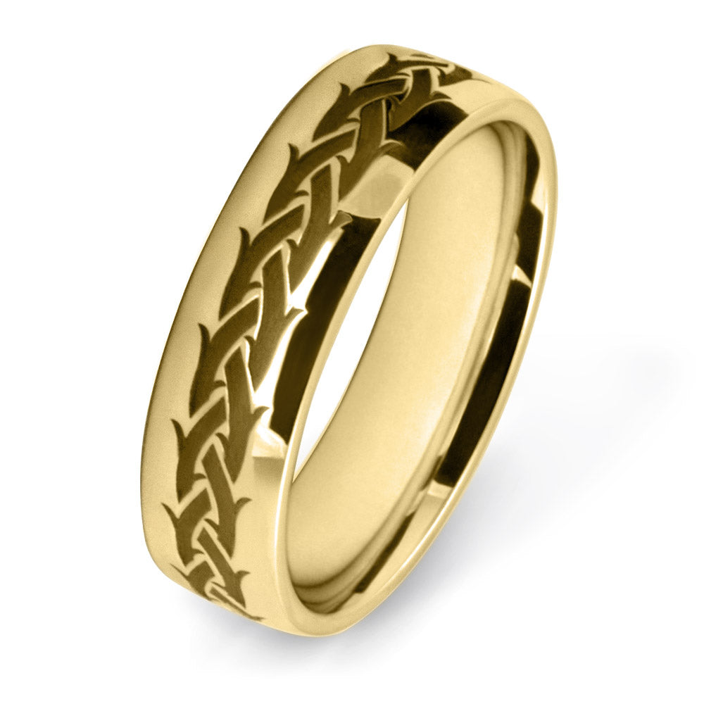 CROWN OF THORN Patterned Wedding Ring