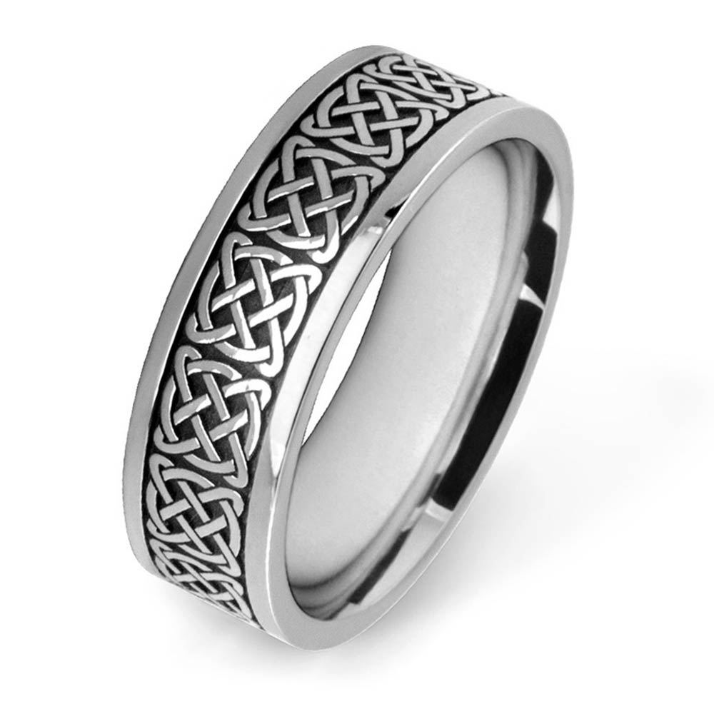 Gold Celtic Patterned Wedding Ring