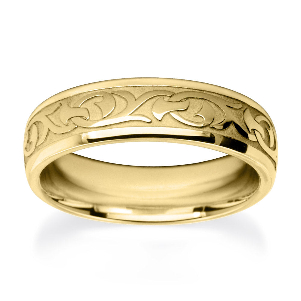 Victorian Mural Patterned Wedding Ring