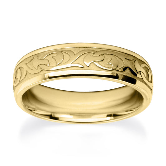 Victorian Mural Patterned Wedding Ring Victorian Mural Patterned Wedding Ring