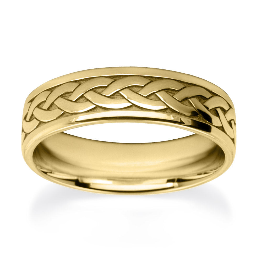 Woven Ribbon Patterned Wedding Ring
