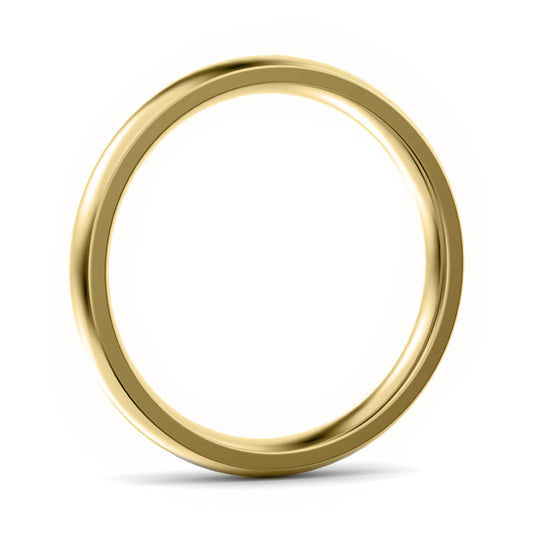 3mm Classic Court Heavy Weight Wedding Ring Yellow Gold