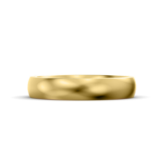 4mm Classic Court Heavy Weight Wedding Ring Yellow Gold