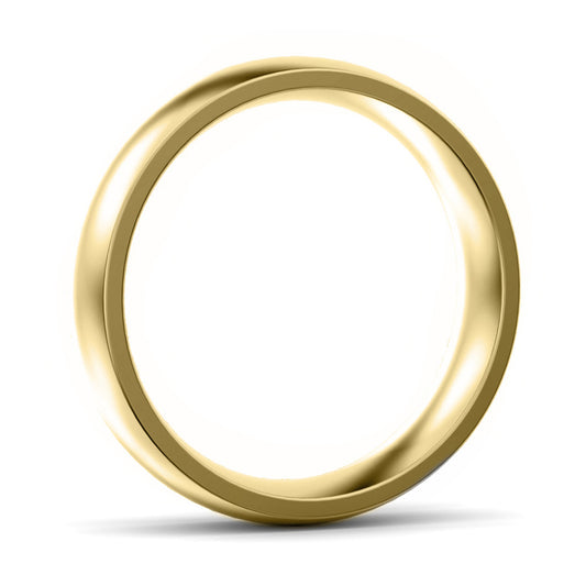 5mm Classic Court Heavy Weight Wedding Ring Yellow Gold