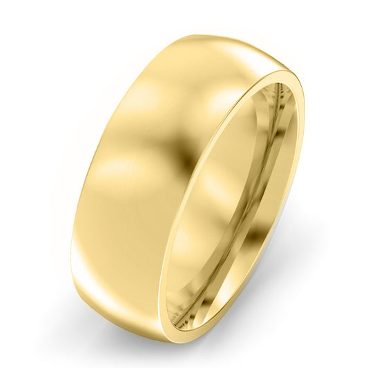7mm Classic Court Heavy Weight Wedding Ring Yellow Gold