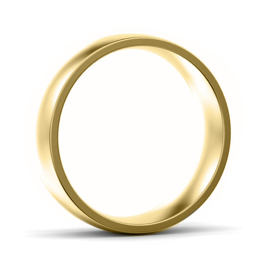 6mm Classic Court Medium Weight Wedding Ring Yellow Gold