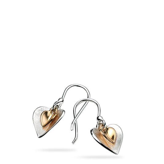 Heart-in-Heart Earrings White Gold