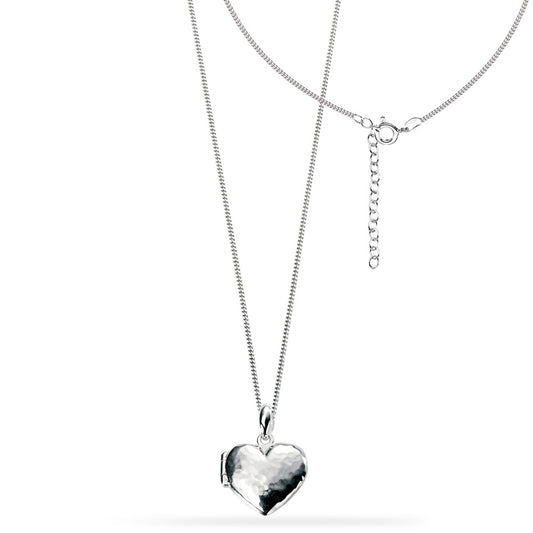 Heart Locket Pendant White Gold