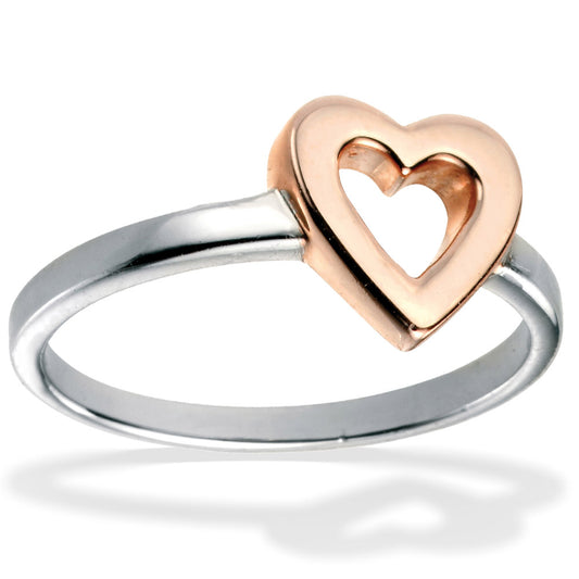 Love Heart Ring White Gold