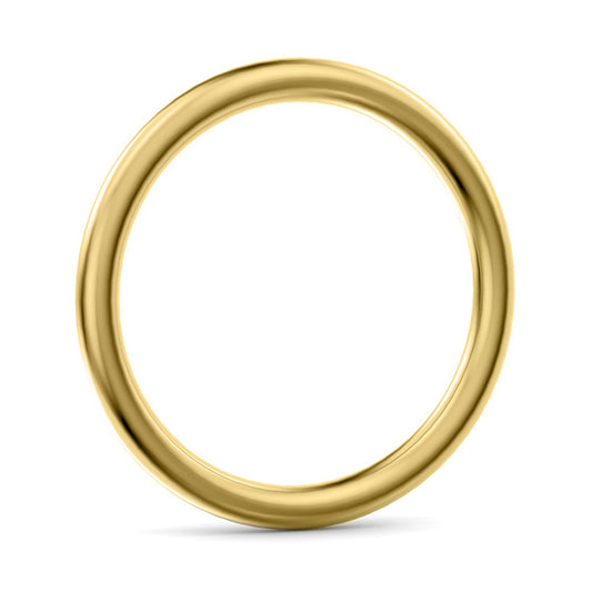 2mm Halo Shape Wedding Ring Yellow Gold
