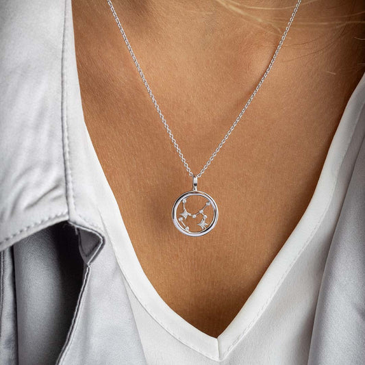 Celeste Constellation Sagittarius Necklace White Gold
