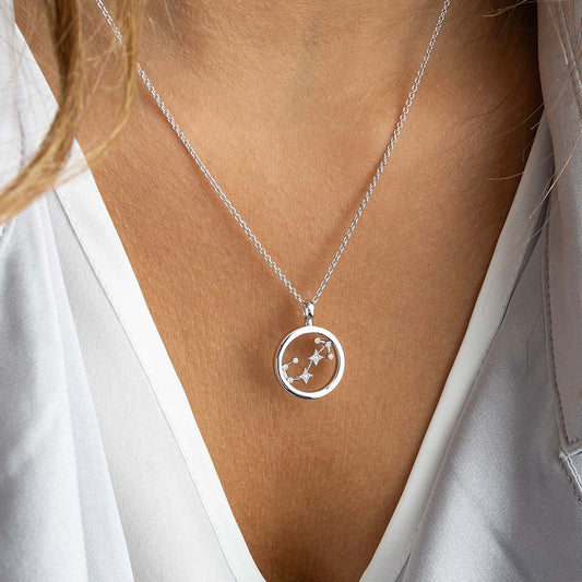 Celeste Constellation Scorpio Necklace White Gold