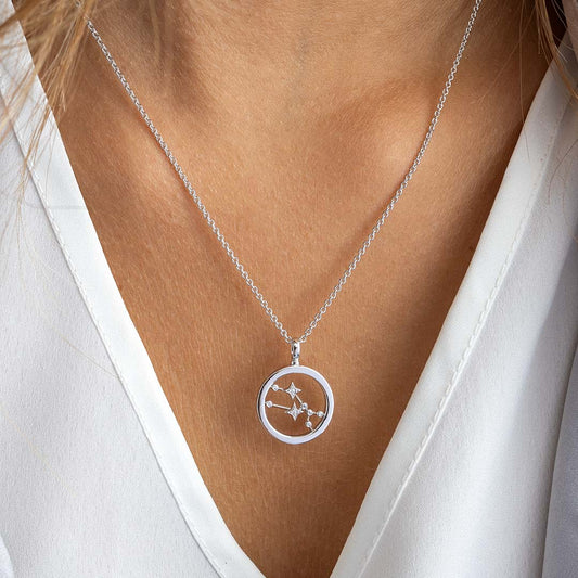 Celeste Constellation Taurus Necklace White Gold