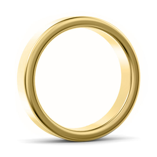 5mm Modern Court Medium Weight Wedding Ring Yellow Gold