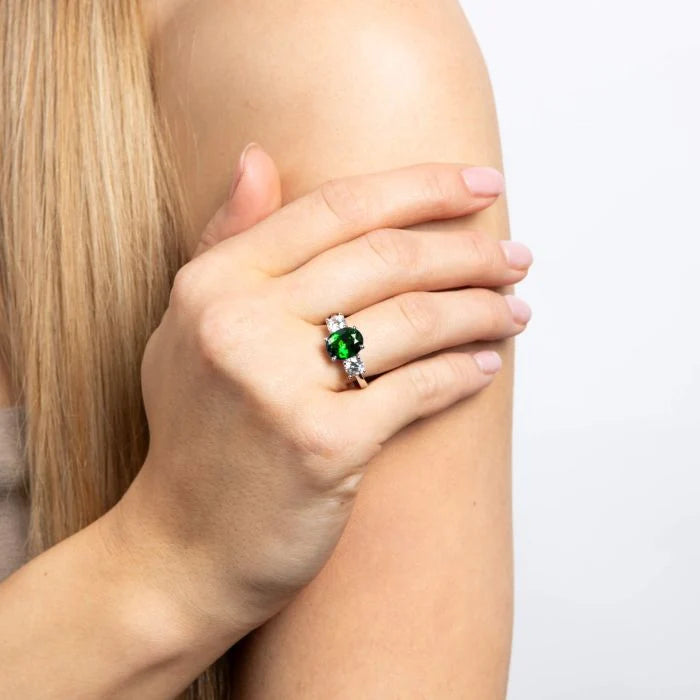 Diamonfire Emerald Green Oval Ring